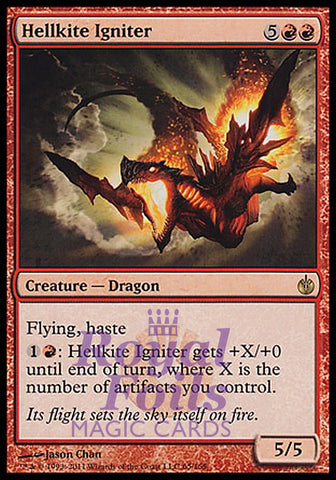 **1x FOIL Hellkite Igniter** MBS MTG Mirrodin Besieged Rare MINT red