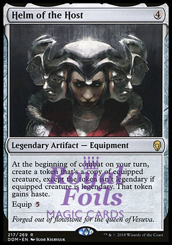 **1x FOIL Helm of the Host** DOM MTG Dominaria Rare MINT  artifact