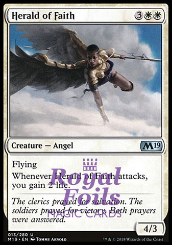 Herald of Faith 2x FOIL M19 MTG Core Set 2019 Uncommon MINT white