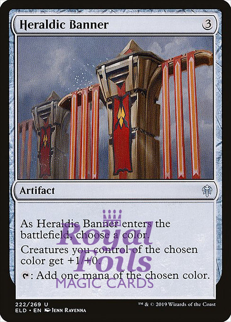 Heraldic Banner 1x FOIL ELD MTG Throne of Eldraine Uncommon MINT artifact