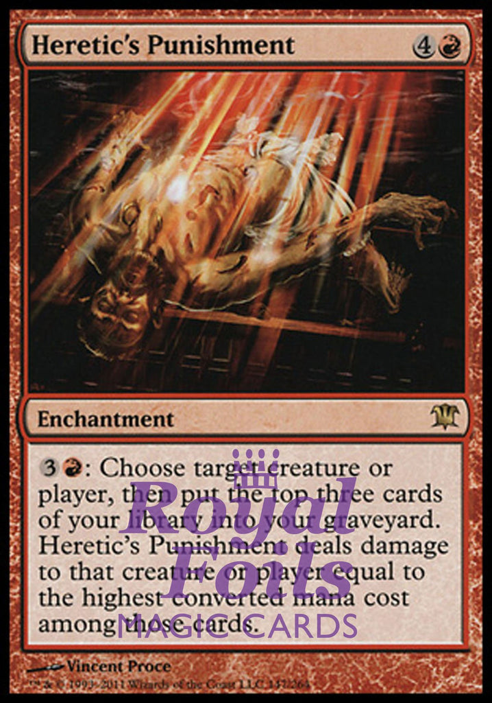 **2x FOIL Heretic's Punishment** ISD MTG Innistrad Rare MINT red
