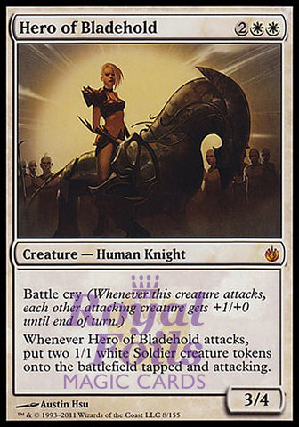 **1x FOIL Hero of Bladehold** MBS MTG Mirrodin Besieged Mythic MINT white