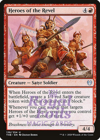 Heroes of the Revel 4x FOIL THB MTG Theros Beyond Death Uncommon MINT red