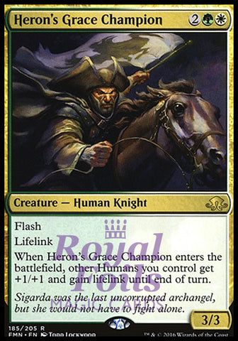Heron's Grace Champion 2x FOIL EMN MTG Eldritch Moon Rare MINT green white