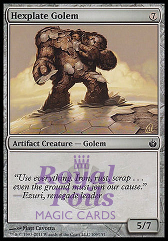 **4x FOIL Hexplate Golem** MBS MTG Mirrodin Besieged Common MINT artifact