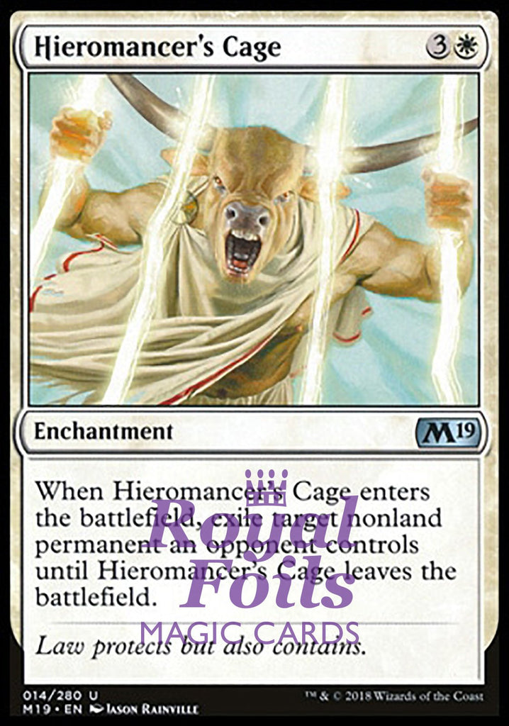 Hieromancer's Cage 2x FOIL M19 MTG Core Set 2019 Uncommon MINT white