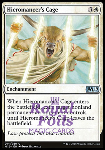 Hieromancer's Cage 2x FOIL M19 MTG Core Set 2019 Uncommon MINT white