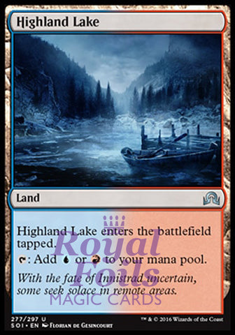 **2x FOIL Highland Lake** SOI MTG Shadows Over Innistrad Uncommon MINT blue red land