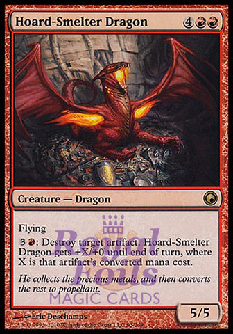 **2x FOIL Hoard-Smelter Dragon** SOM MTG Scars of Mirrodin Rare MINT red