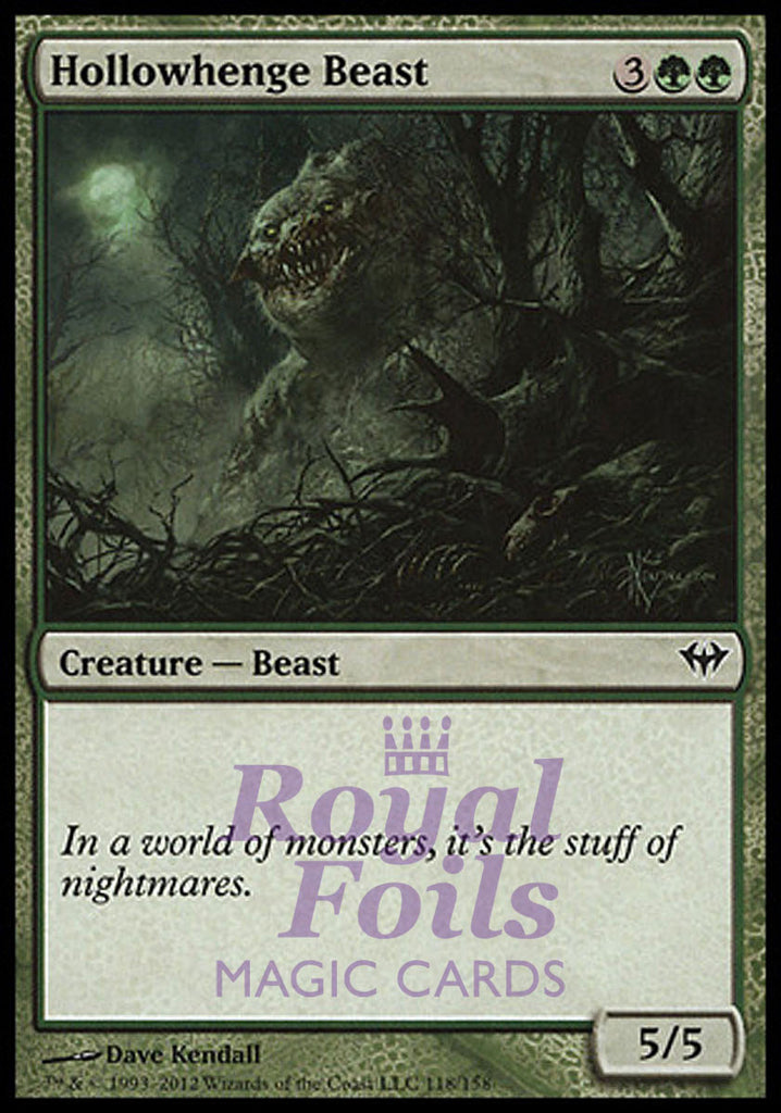 Hollowhenge Beast 4x FOIL DKA MTG Dark Ascension Common MINT green