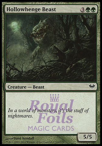 Hollowhenge Beast 4x FOIL DKA MTG Dark Ascension Common MINT green