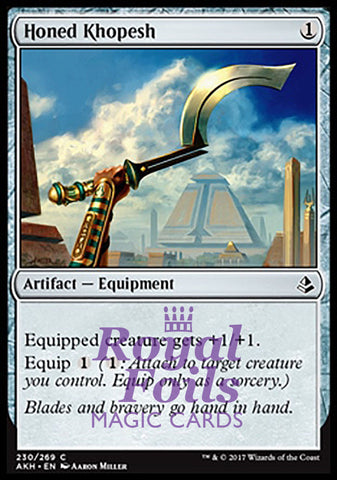 Honed Khopesh 4x FOIL AKH MTG Amonkhet Common MINT artifact