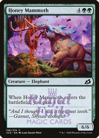Honey Mammoth 4x FOIL IKO MTG Ikoria Common MINT green