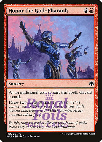 Honor the God-Pharaoh 3x FOIL WAR MTG War of the Spark Common MINT red