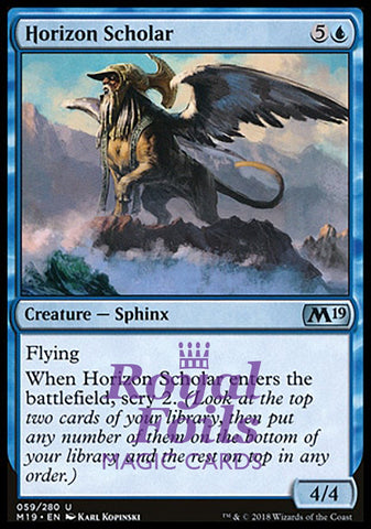 Horizon Scholar 4x FOIL M19 MTG Core Set 2019 Uncommon MINT blue