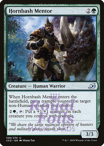 Hornbash Mentor 4x FOIL IKO MTG Ikoria Uncommon MINT green
