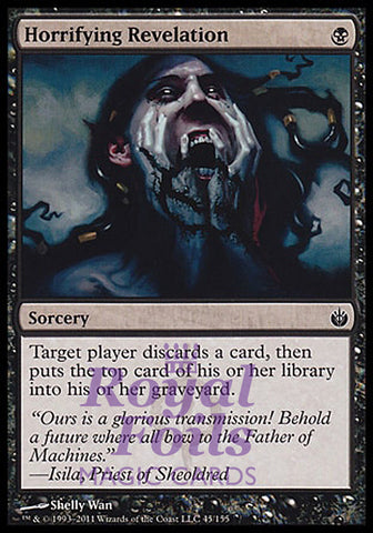 **4x FOIL Horrifying Revelation** MBS MTG Mirrodin Besieged Common MINT black