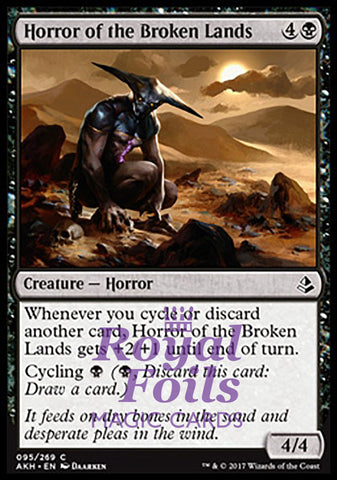 Horror of the Broken Lands 2x FOIL AKH MTG Amonkhet Common MINT black