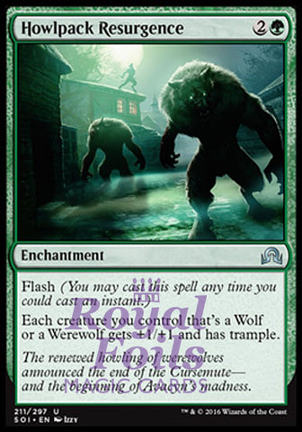 Howlpack Resurgence 1x FOIL SOI MTG Shadows Over Innistrad Uncommon MINT green
