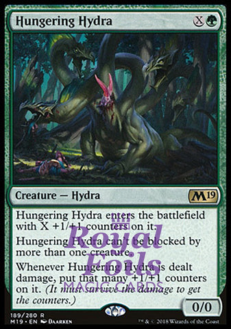 Hungering Hydra 1x FOIL M19 MTG Core Set 2019 Rare MINT green