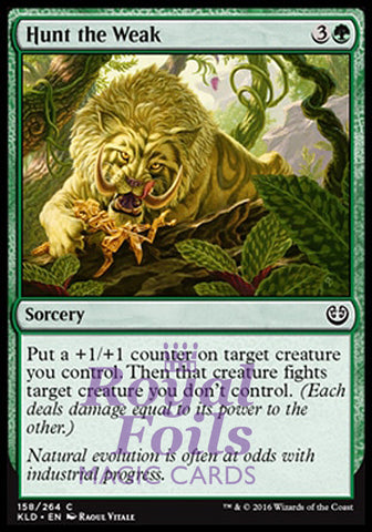 Hunt the Weak 4x FOIL KLD MTG Kaladesh Common MINT green