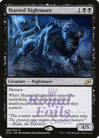 **2x FOIL Hunted Nightmare** IKO MTG Ikoria Rare MINT black