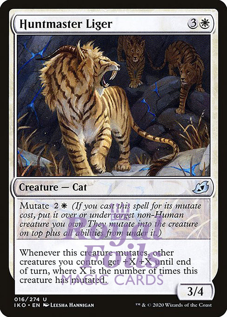 Huntmaster Liger 4x FOIL IKO MTG Ikoria Uncommon MINT white