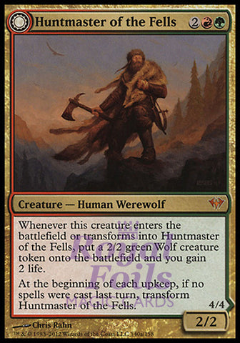 Huntmaster of the Fells // Ravager of the Fells 1x FOIL DKA MTG Dark Ascension Mythic NM+ red green