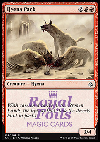 Hyena Pack 4x FOIL AKH MTG Amonkhet Common MINT red