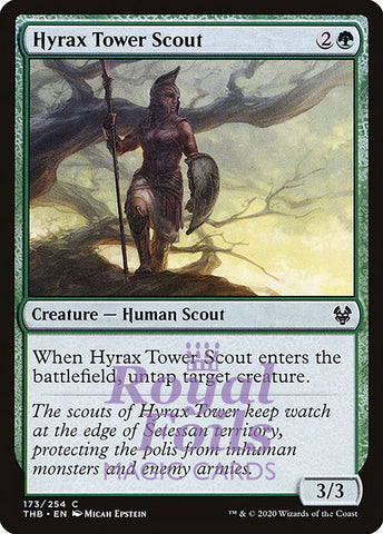 **4x FOIL Hyrax Tower Scout** THB MTG Theros Beyond Death Common MINT green