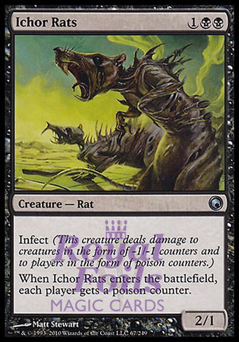 Ichor Rats 1x FOIL SOM MTG Scars of Mirrodin Uncommon MINT black