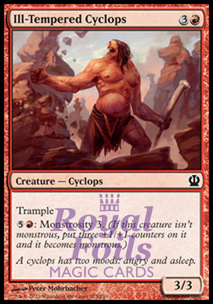 **4x FOIL Ill-Tempered Cyclops** THS MTG Theros Common MINT red