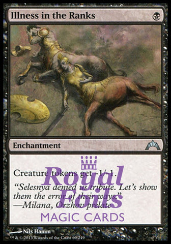 **1x FOIL Illness in the Ranks** GTC MTG Gatecrash Uncommon MINT black