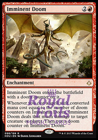 Imminent Doom 2x FOIL HOU MTG Hour of Devastation Rare MINT red