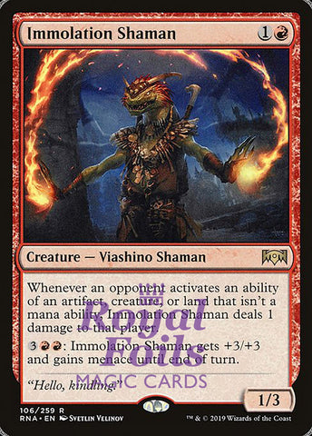 **1x FOIL Immolation Shaman** RNA MTG Ravnica Allegiance Rare MINT red