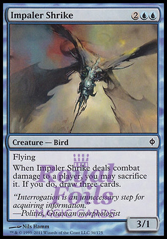 Impaler Shrike 4x FOIL NPH MTG New Phyrexia Common MINT blue