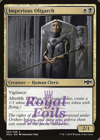 Imperious-Oligarch 4x FOIL RNA MTG Ravnica Allegiance Common MINT white black