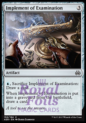 **4x FOIL Implement of Examination** AER MTG Aether Revolt Common MINT artifact