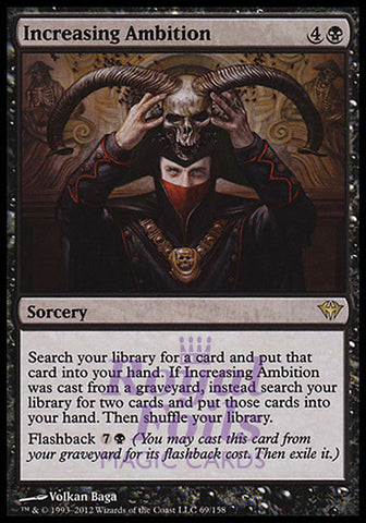Increasing Ambition 1x FOIL DKA MTG Dark Ascension Rare NM black
