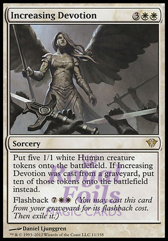 Increasing Devotion 1x FOIL DKA MTG Dark Ascension Rare NM white sorcery