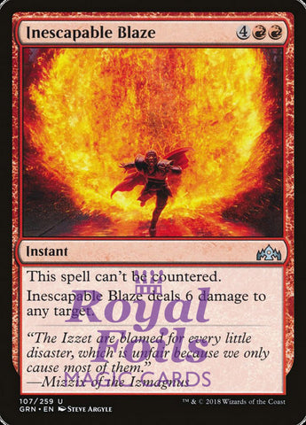 Inescapable Blaze 2x FOIL GRN MTG Guilds of Ravnica Uncommon MINT red