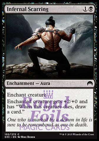 Infernal Scarring 4x FOIL ORI MTG Magic Origins Common MINT black