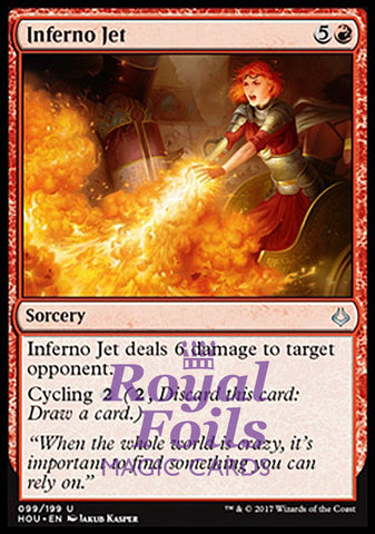 Inferno Jet 4x FOIL HOU MTG Hour of Devastation Uncommon MINT red