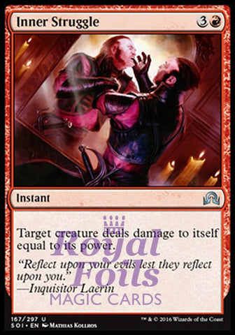Inner Struggle 1x FOIL SOI MTG Shadows Over Innistrad Uncommon MINT red