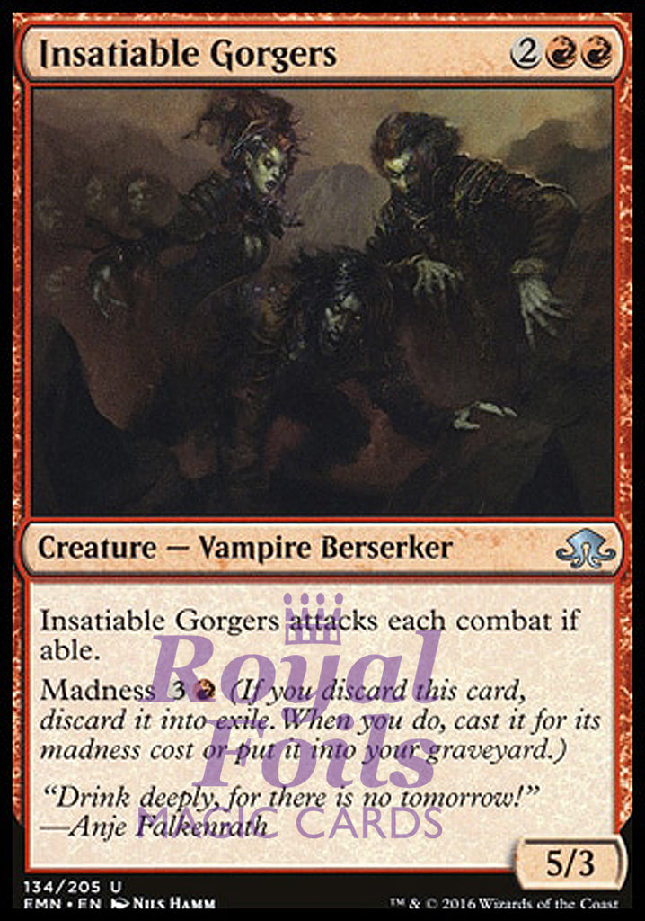 Insatiable Gorgers 2x FOIL EMN MTG Eldritch Moon Uncommon MINT red