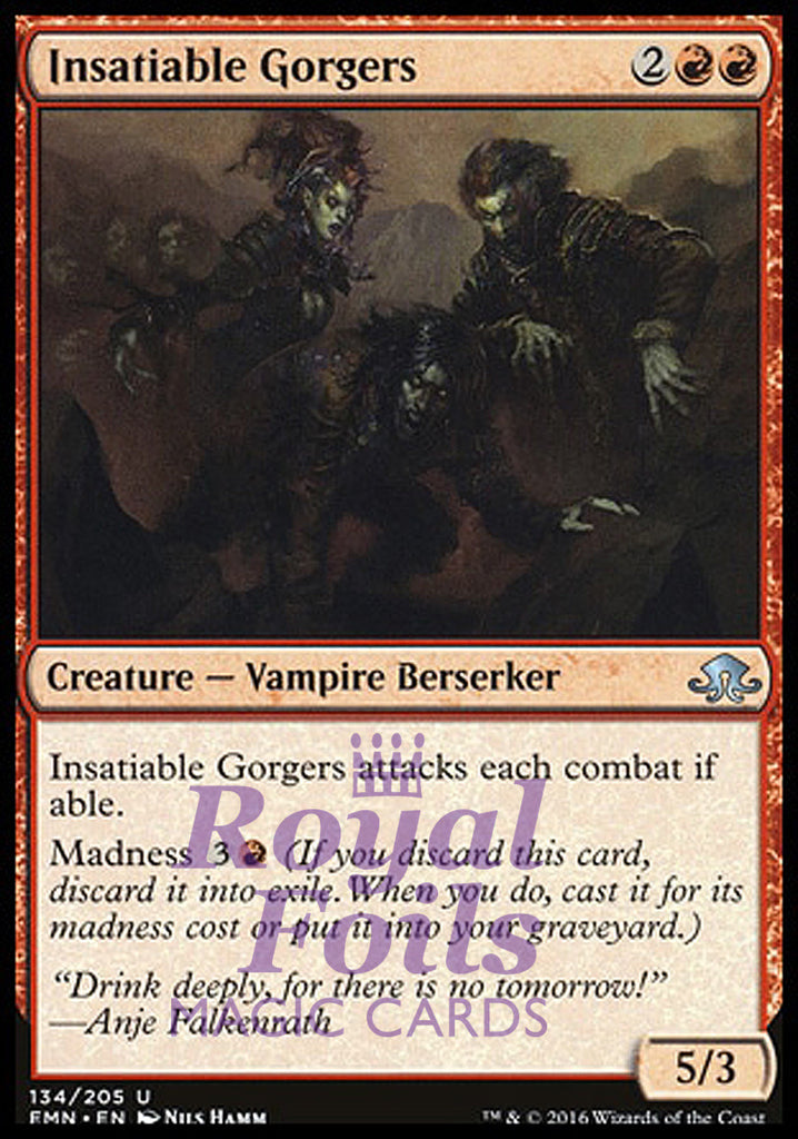 **2x FOIL Insatiable Gorgers** EMN MTG Eldritch Moon Uncommon MINT red