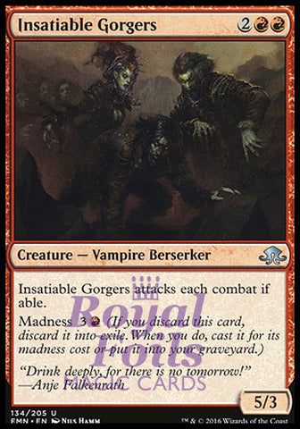 Insatiable Gorgers 2x FOIL EMN MTG Eldritch Moon Uncommon MINT red