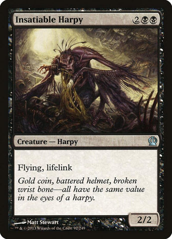 **4x FOIL Insatiable Harpy** THS MTG Theros Uncommon MINT black