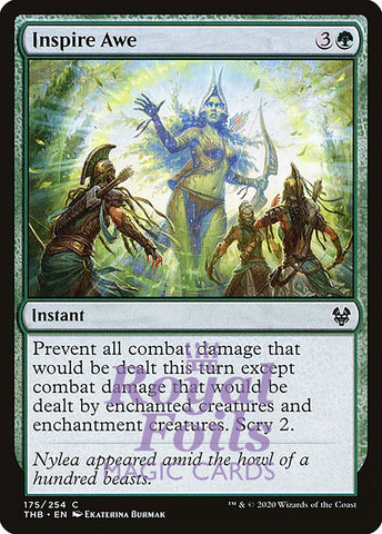 Inspire Awe 4x FOIL THB MTG Theros Beyond Death Common MINT green