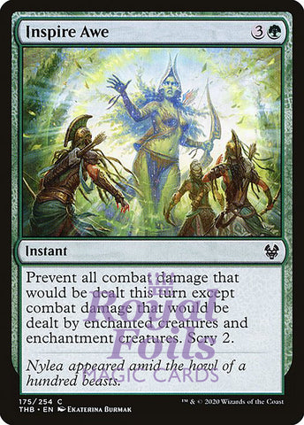 **4x FOIL Inspire Awe** THB MTG Theros Beyond Death Common MINT green
